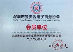 “電子商務(wù)協(xié)會(huì)會(huì)員單位”榮譽(yù)證書(shū)